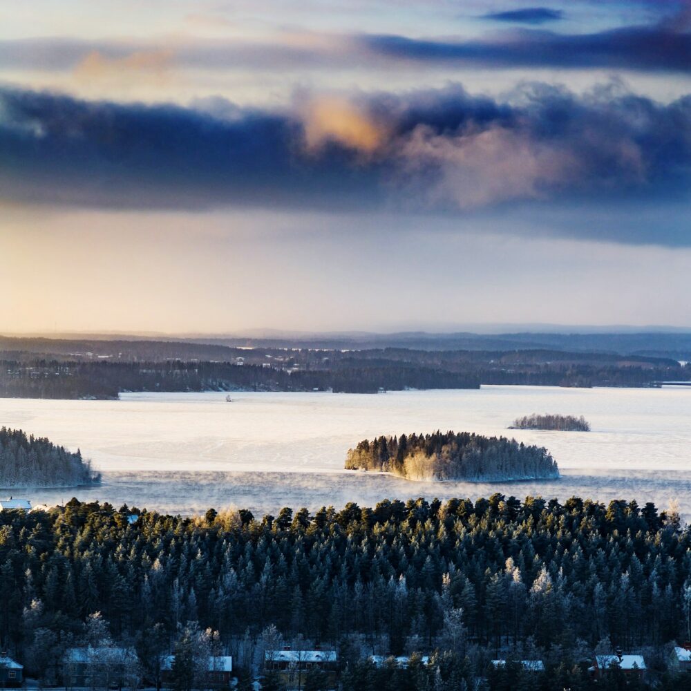 scenic view sea against sky winter